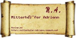 Mitterhöfer Adrienn névjegykártya